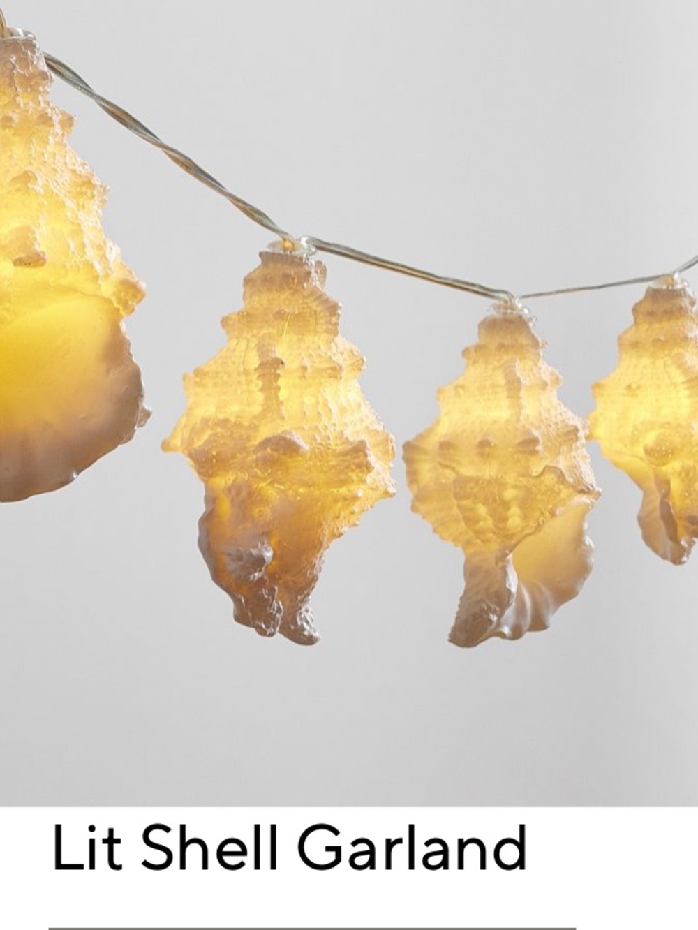 Pottery Barn Shell Garland String Lights